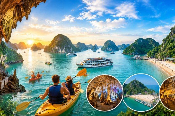Hanoi: Ha Long Bay Day Cruise with Buffet, Kayak& Sunset Party