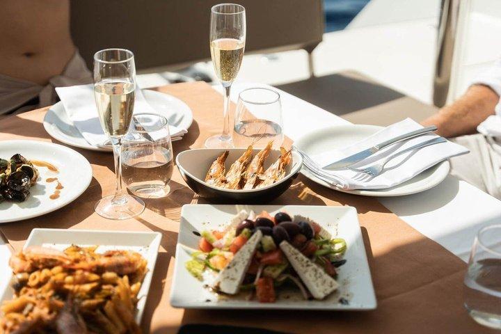 Semi Private Santorini Cruise on Catamaran BBQ & Open Bar