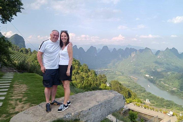 Yangshuo Sunset at Xianggong Hill and Yulong River Bamboo Rafting