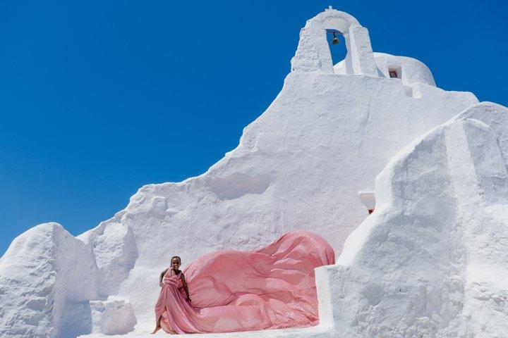 Mykonos Flying Dress Photoshoot