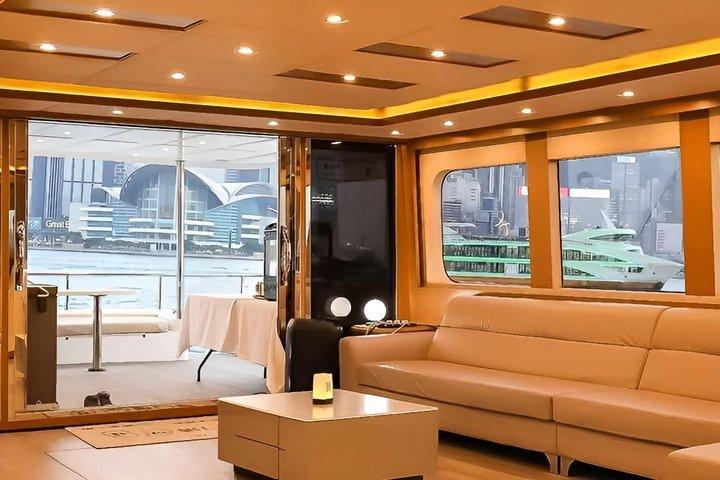 Victoria Harbour Night Yacht Tour Hong Kong