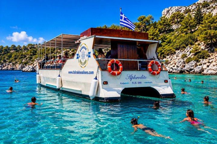 Faliraki: 3 Hour Cruise to Anthony Quinn, Ladiko & Afandou Bay