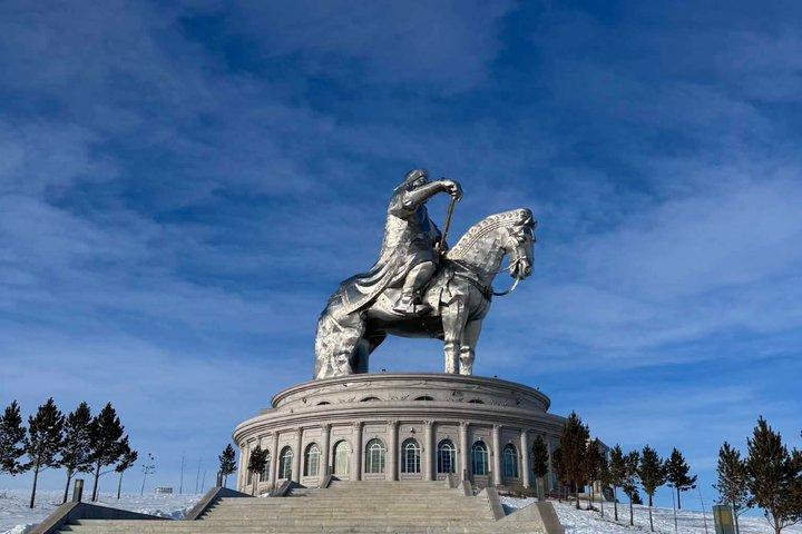 Private Day Tour Genghis Khan complex Terelj NP Camel ride Eagle
