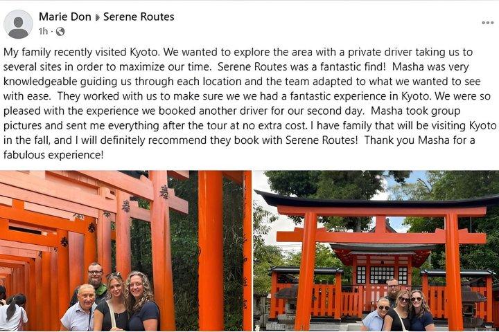 Kyoto and Nara Customized Day Tour with English Speaking Guide