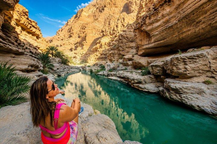 Romantic Cave & Coastal Beauty – Wadi Shab, Sinkhole & Fins Beach
