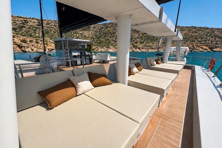 Luxury catamaran excursion with BBQ, snorkeling and VIP area option