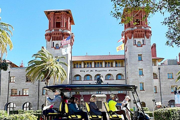 St. Augustine Historical FOOD Tour on Electric Cart with Pick Up