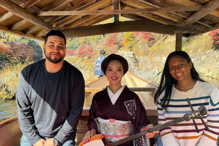 Kyoto Private boat tour with music hosted by former Maiko
