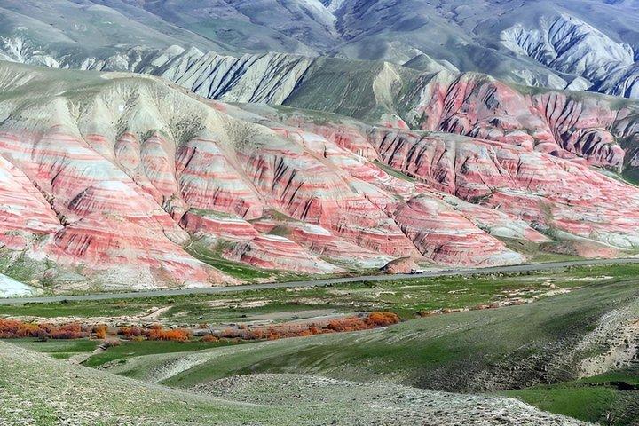 Azerbaijan Day Tour Candy Cane Mountains and Beshbarmag Mountain