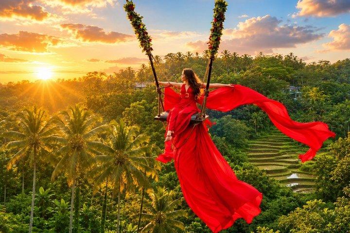 Ubud Waterfalls, Tegalalang Rice Teracces With Bali Swing Tour