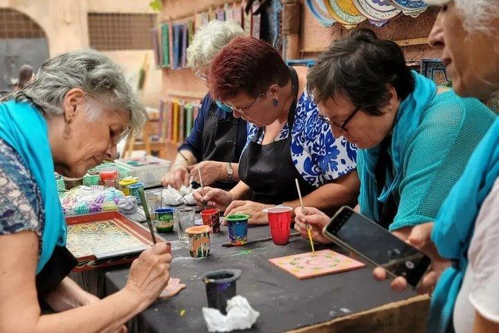 Atelier d'Aquarelle sur Bois à Marrakech Libérez Votr Imagination