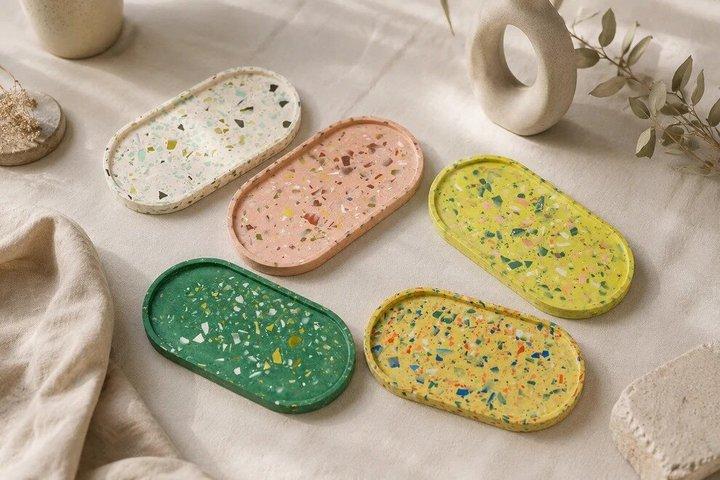 Create a Terrazzo Tray in Milan with Drinks and Snacks