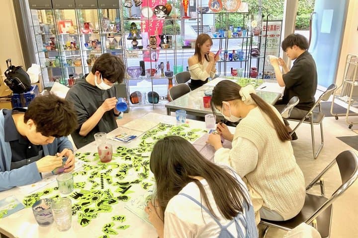 Handmade Japanese Glass Art Sandblasting Workshop in Tokyo