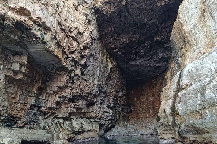 GlassBoat Sunset Tour in Old Town and Big Cave with Local Guide
