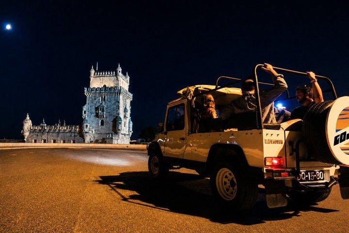 LISBON PRIVATE NIGHT TOUR in a Vintage Jeep with FOOD & DRINKS