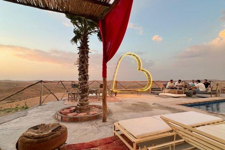 Agafay Desert Camel Ride at Sunset with Dinner Show