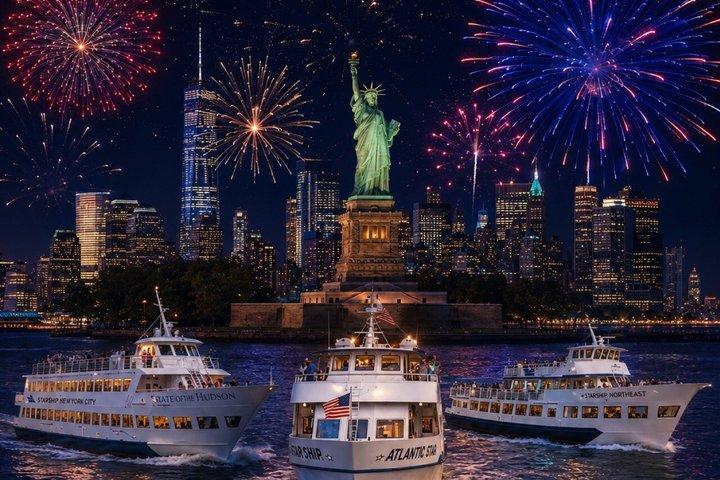 NYC 4th of July America 250 Fireworks Cruise: Open Bar and Buffet