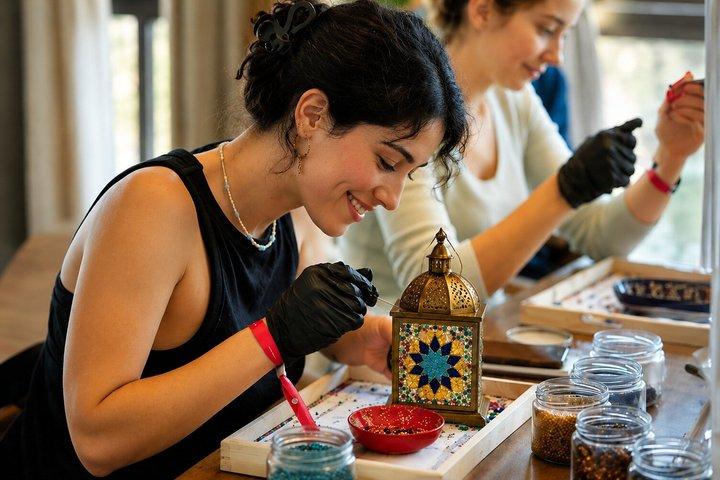 Moroccan Glass Mosaic Lamp Workshop with Tea and Pastries
