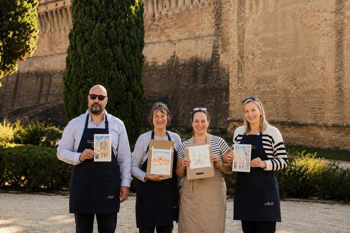 Watercolor Painting Class in Rome with Local Artist
