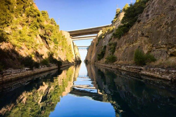 Corinth Canal & Saronic Gulf GlassBottom Cruise: 4h Swim & Buffet