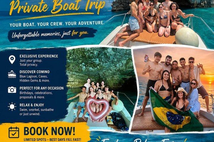 Half Day Blue Lagoon, Comino, Gozo and Malta Private Boat Trip
