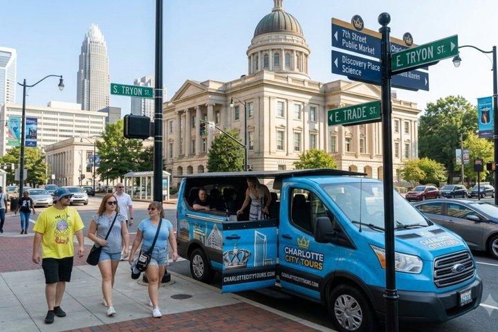 Charlotte Historical Guided Open-Air Small Group Minibus Tour