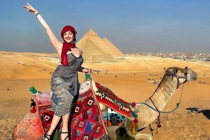 ViP Private Tour Giza Pyramids,camel ride , inside 3rd Pyramid