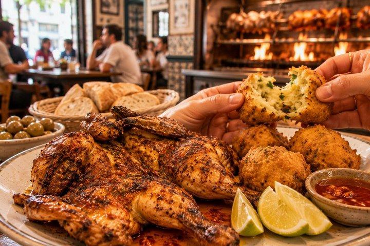 Lisbon Baixa Street Food Tour: Piri Piri & Bifana (Full Meal)