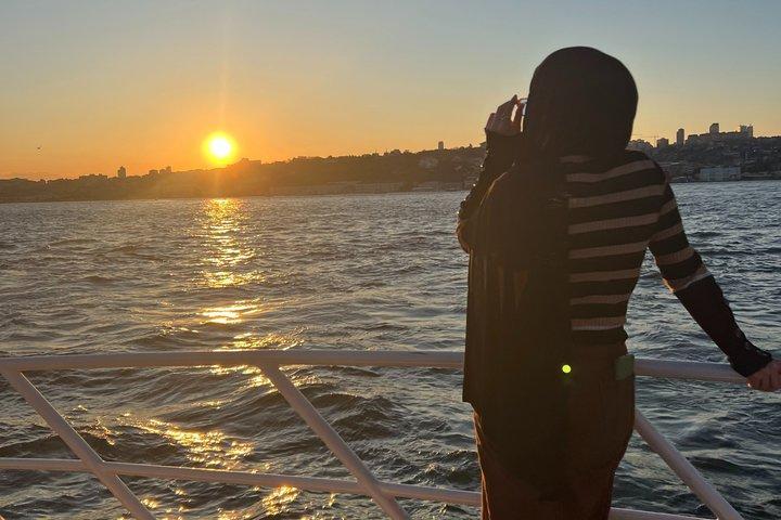 Istanbul Bosphorus Sunset Cruise with Wine on a Luxury Yacht