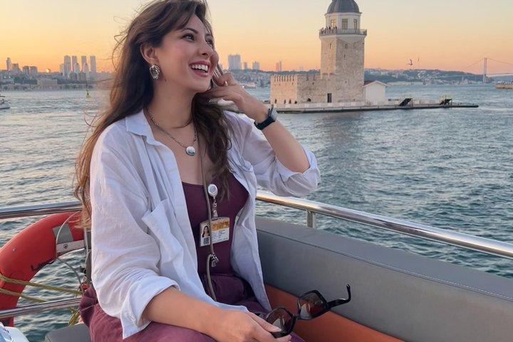 Istanbul Bosphorus Sunset Cruise with Wine on a Luxury Yacht