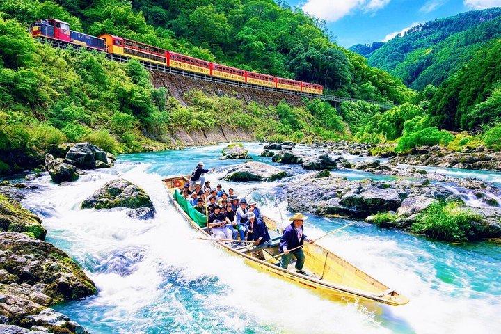 Kyoto Day Tour Arashiyama Scenic Train and Hozugawa River Cruise