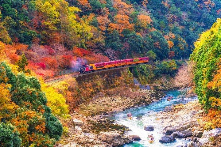 Kyoto Day Tour Arashiyama Scenic Train and Hozugawa River Cruise