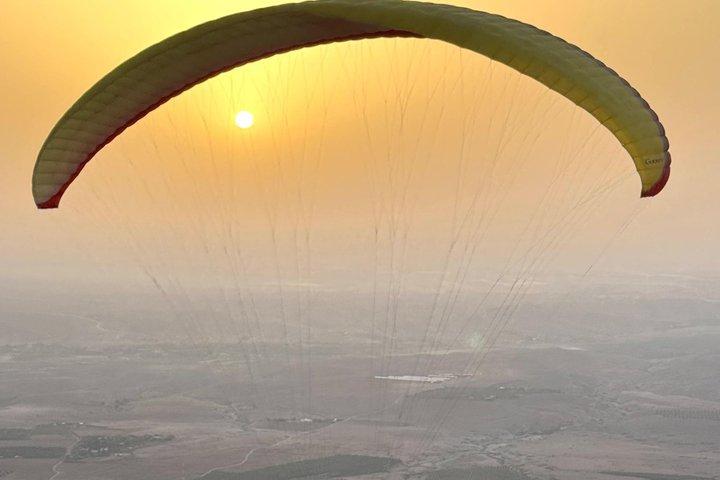 Sunset Paragliding in Atlas Mountains Fly Above Agafay Desert