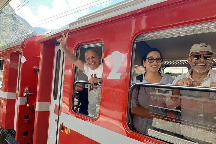 Intimate Small-Group Bernina UNESCO Scenic Train on Swiss Alps