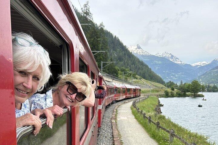 Intimate Small-Group Bernina UNESCO Scenic Train on Swiss Alps