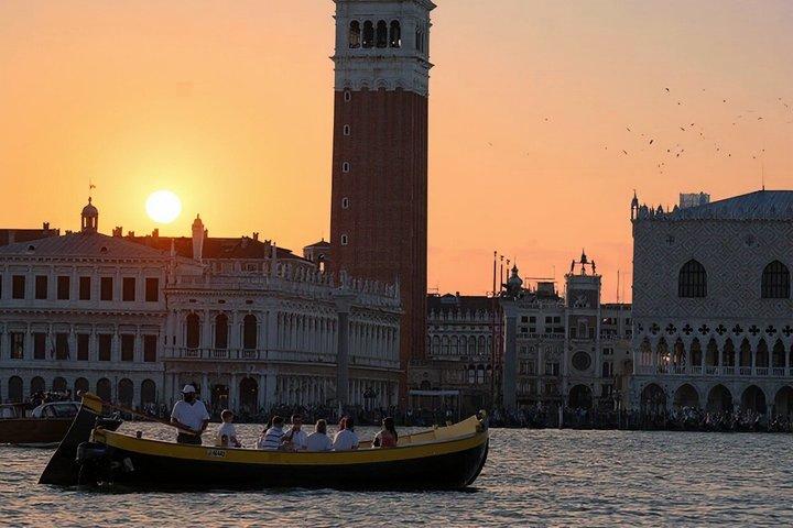Venice Sunset by Typical Venetian Boat with Prosecco