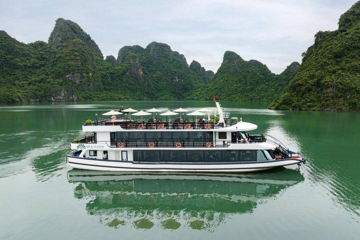 Sea Lion Luxury 5-Star Halong Day Cruise,Buffet Lunch,Shuttle Bus