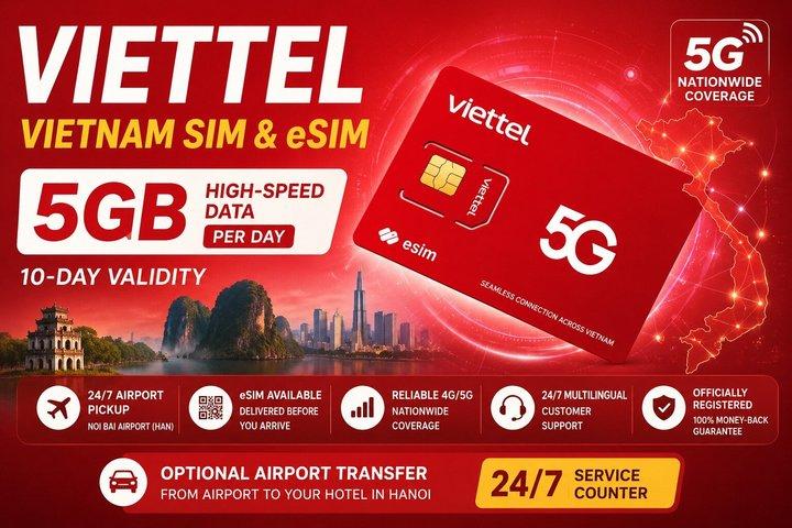 Vietnam SIM and eSIM by Viettel SGN Pickup or Online Delivery