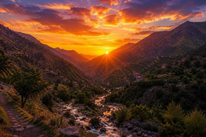 Marrakech: Magical Sunset in Ourika Valley with Dinner