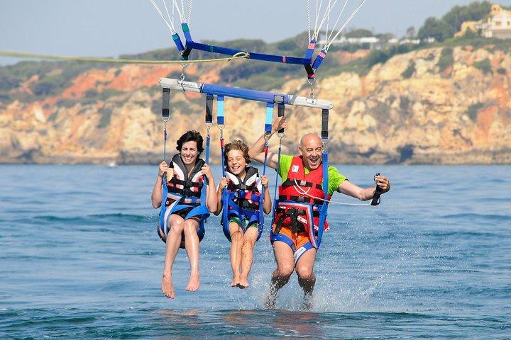 Parasailing from Albufeira Marina by Boat
