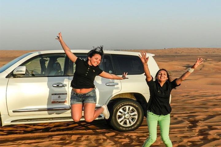 Private Dubai Desert Safari with Barbecue Dinner and Camel Ride