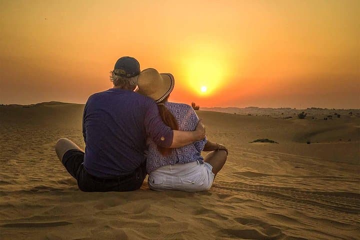 Dubai Sunset Camel Trekking with Shows & BBQ Dinner