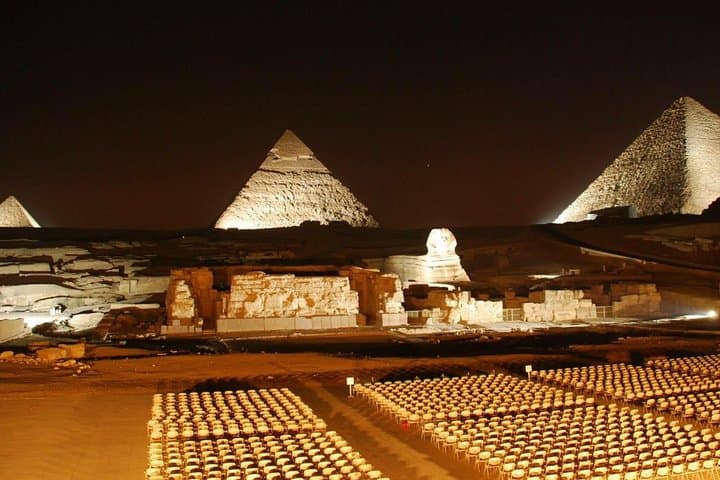 Sound and light show with Dinner with Pyramids view Roof Top Restaurant