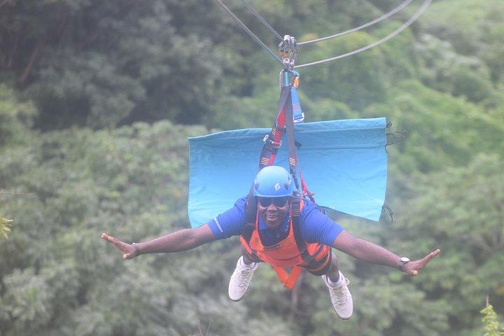 Zuperman Zip 'n Dip Swimming Adventure on Roatan Island, Honduras