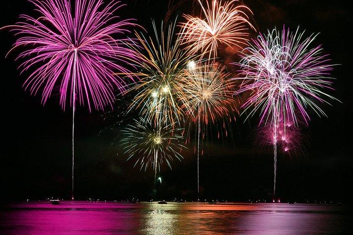 Summer Fireworks and Dinner Catamaran Cruise from Cannes