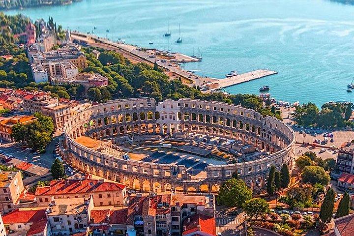 Pula, Rovinj & Panoramic Istrian Coast from Rijeka