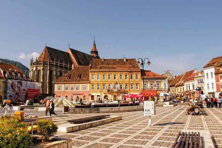 Dracula's Castle, Peles Castle and old town Brasov from Bucharest