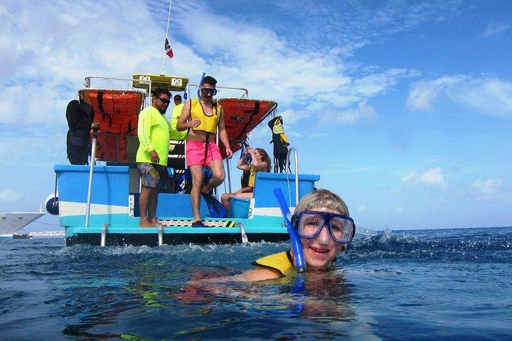 Cozumel Coral Reef Snorkeling by Glass Bottom Boat with Guide