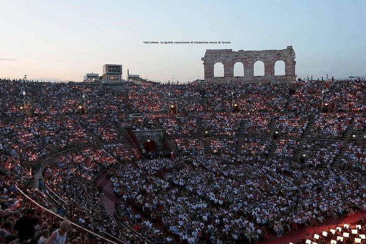Transfer from Lake Garda to Verona Arena and Opera Ticket