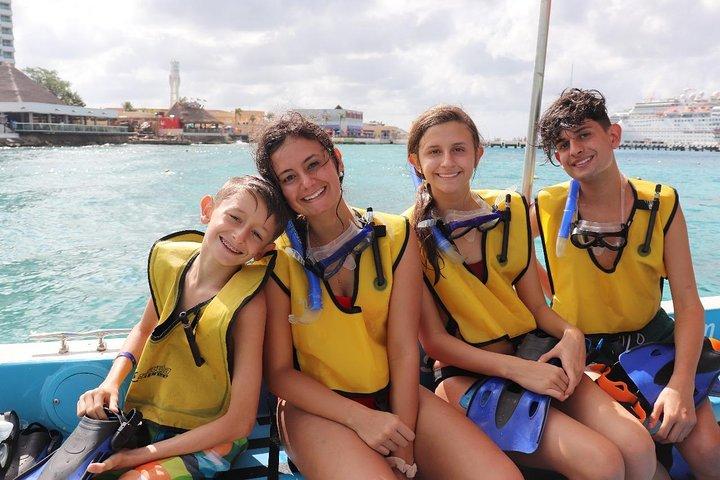 VIP Private Glass Bottom Boat and Snorkeling, 3 Reefs in Cozumel